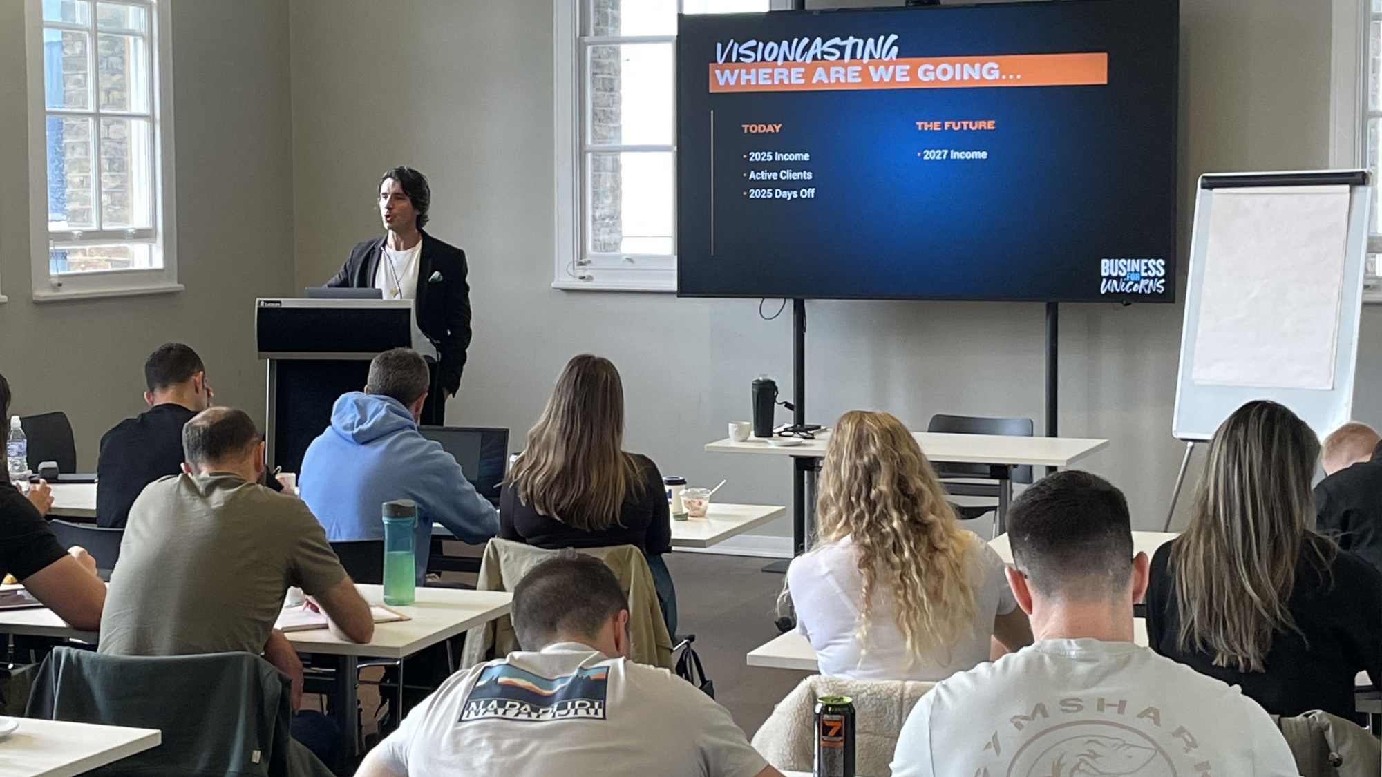 Mark Fisher leading a Visioncasting session with gym owners at a Business for Unicorns event