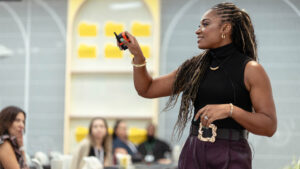 Ariel Belgrave coach speaking at Career Lab Las Vegas 2026 on fitness coach identity and credibility