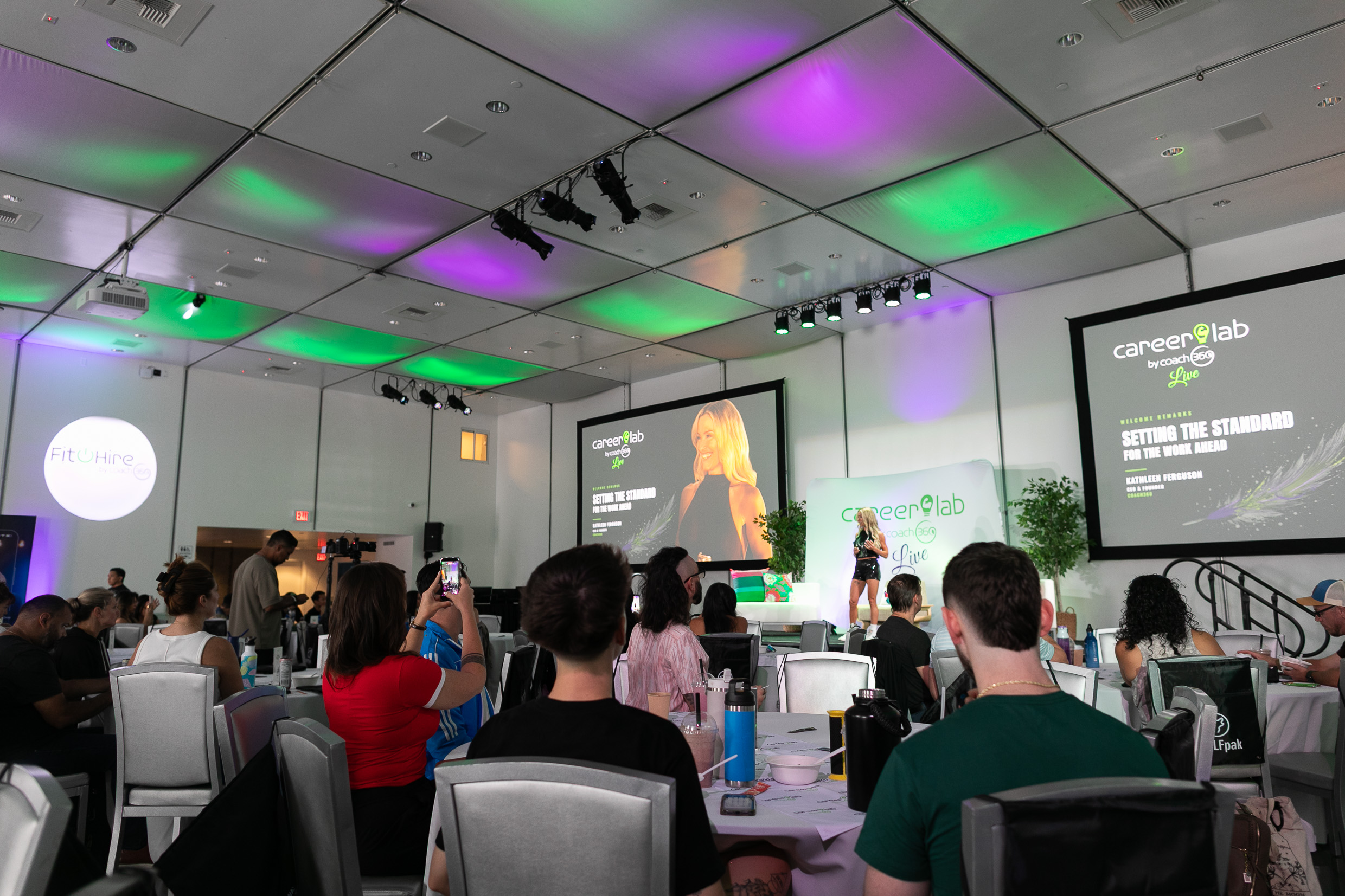 View of the Career Lab by Coach360 LIVE stage and audience