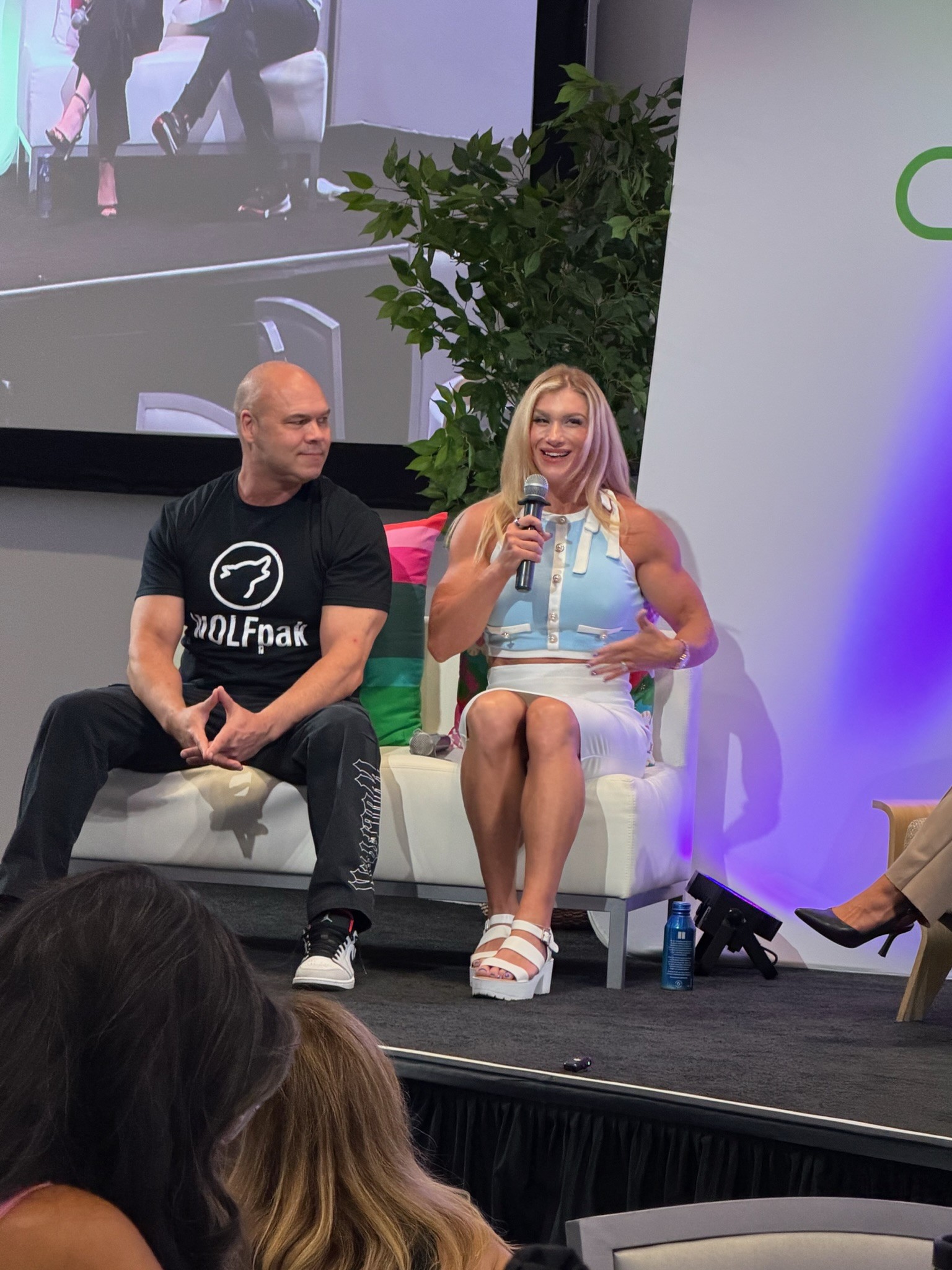 Two panelists on stage at Career Lab by Coach360 LIVE