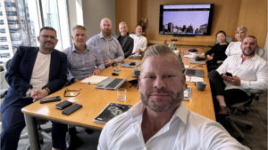 Business leader Mark Welke, founder of True North, in a reflective moment during a leadership session